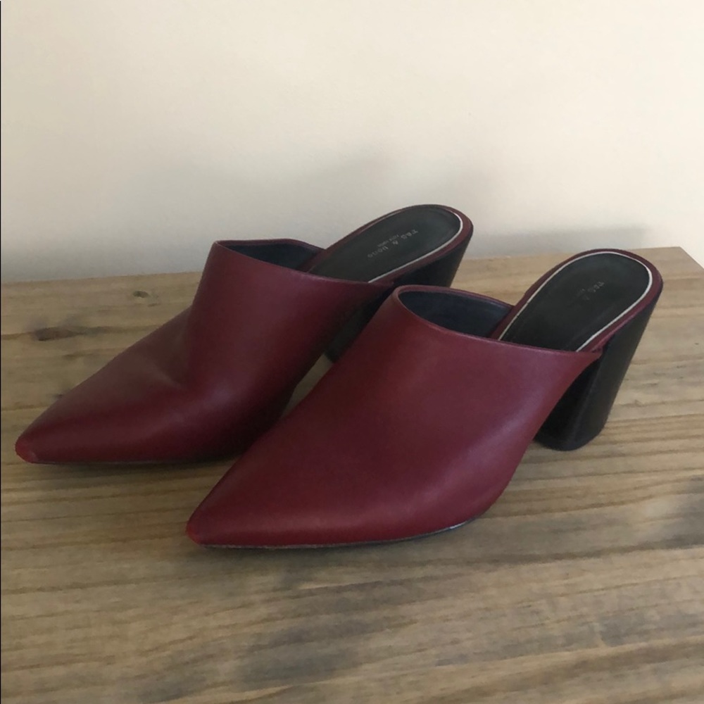 Rag & Bone Beha Mules in Biking Red